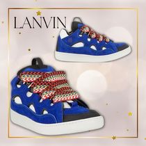 USA限定デザイン【LANVIN】鮮やか Curb Suede Low-Top Sneakers