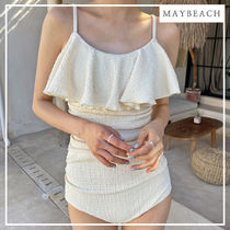 《韓国 MAYBEACH》creamy frill monokini 人気 フリルモノキニ