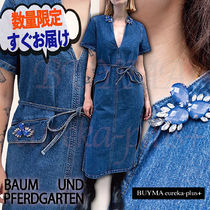 BAUM UND PFERDGARTEN*ブローチ付き デニム ワンピース