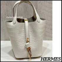 クロコダイル ピコタン 18 バッグ 【HERMES】