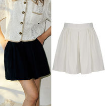 eyeye★大人気 LINEN FLARED SHORTS_2色