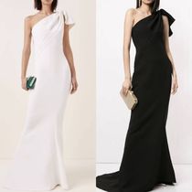 ドレス ロング マーメイド ワンショルダー 半袖 上品 韓国 SALE