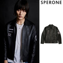 【SPERONE】[Sons of Anarchy] Lambskin Patch Single Rider Jk