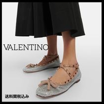 送料関税込み★VALENTINO★Rockstud 装飾バレエシューズ