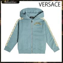 VERSACE☆キッズ ロゴコットンフリースパーカー