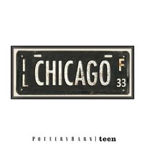 【PB Teen】Chicago Framed Art, 33.25"x14.25" フレームアート