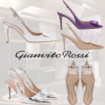 【GIANVITO ROSSI】JAIPUR SLING ビジュー 全3色 85mm パンプス