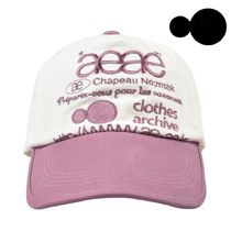 AEAE★人気★男女兼用★ WEB LOGO TWO TONE BALL CAP WHITE/PINK