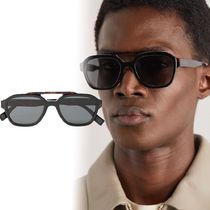 【国内発送】FENDI Aviator スタイル ロゴプリント サングラス