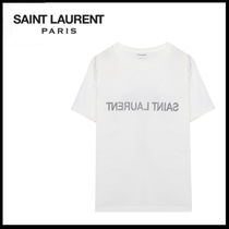 (サンローラン) リバースロゴ Tシャツ 665234 Y37AW 9744