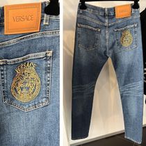 【Versace】ストレッチ デニム メドューサ ジーンズ ロゴ ブルー