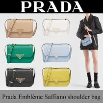 【PRADA】エンブレム サフィアーノ ショルダーバッグ