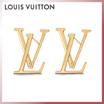 Louis Vuitton 艶やかな【ピアス・マクロ LV】ゴールド 人気