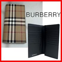 ☆韓国の人気☆【BURBERRY】☆小銭入れ付き　チェック 長財.布☆