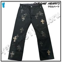 +CHROME HEARTS+ CEMETERY CROSS PATCH DENIM PANTS パンツ