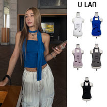 【U LAN】[Muffler set] Madey shirring top