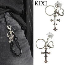 【KIXI】★(UNISEX) Surgical Steel Cross Butterfly Keyring