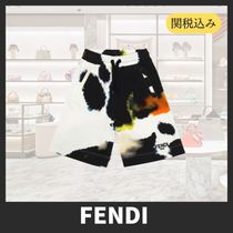 FENDI　ロゴ　プリント　ショーツ　ハーフパンツ