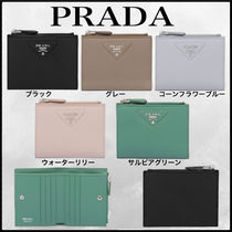 大人気★PRADA ヴィッテロダイノレザー ミニ財布 レタリングロゴ