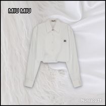 《MIU MIU》 MK1714 10RG F0009 LOGO CROP SHIRT