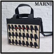 ★関税込★MARNI★千鳥格子 ジャガード スモール トートバッグ★