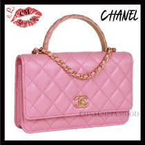 ◇他カラーも◎◇ CHANEL (シャネル) レザー チェーンウォレット