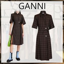 ☆GANNI☆ チェック ミディワンピース