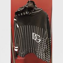 【Dolce&Gabbana】ロゴプリント ドット パーカー 長袖 ブラック