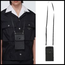 【PRADA】国内未掲載商品 ロゴ サフィアーノレザー スマホケース