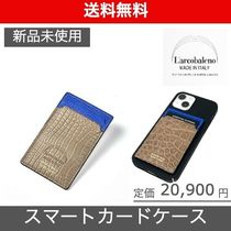 【ラルコバレーノ スマホ用カードケース】ベージュ*ブルー