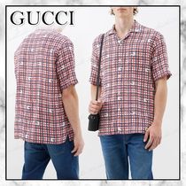 ◆GUCCI 23AW 最新作◆スクエアG タータンチェック リネンシャツ