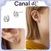 大人気!! Canal 4℃ K10 ホワイトゴールド 馬蹄モチーフ ピアス