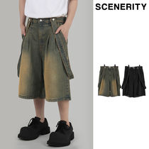 【SCENERITY】Bijo buckled bermuda denim