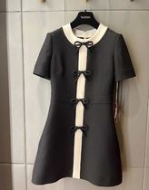 【VALENTINO】23AW リボン付き クレープクチュール ミニドレス