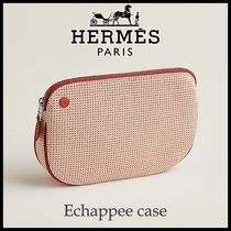 Hermes★防水裏地！お洒落Echappee case化粧ポーチメイクポーチ