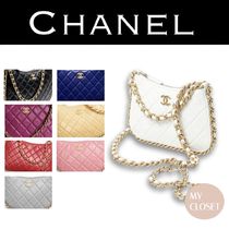 CHANEL バッグ 黒 ショルダー 直営店 赤 ホーボー マト チェーン