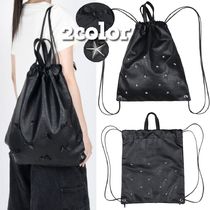 AEAE★韓国★人気★LEATHER GYMSACK/RIBBO/STELLA 2色