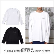 [WOOALONG]Cursive lettering relax ロングスリーブ★23AW★