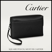 Cartier★すぐ届く♪オシャレなセカンドバッグ黒スクエアポーチ