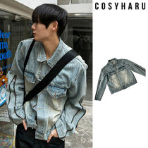 【COSYHARU】Side zipper cropped trucker