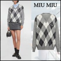 【MiuMiu】ミュウミュウ 人気 ロゴ カシミヤ セーター