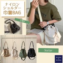 ミリタリー ショルダー 巾着 バッグ ナイロン 2WAY Bag 韓国