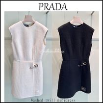 PRADA＊Washed twill minidress ウールミニドレス＊送料込