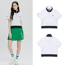 20TH Collar  Half Zip-Up Women's Short-Sleeved T-Shirt