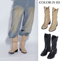 【COLOR iN ID】linen combi western boots