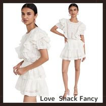 【LoveShackFancy】スクエアネック ミニワンピ ステラドレス