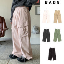 【BAON】[unisex] Jubilo diagonal incision washing cargo PT