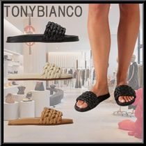 日本未入荷 Tony Bianco 編み込みアッパー 1.5cmソールサンダル