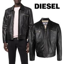 【完売必至】DIESEL マルチポケット レザージャケット メンズ