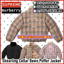 Supreme Burberry Shearling Collar Down Puffer Jacket SS 22